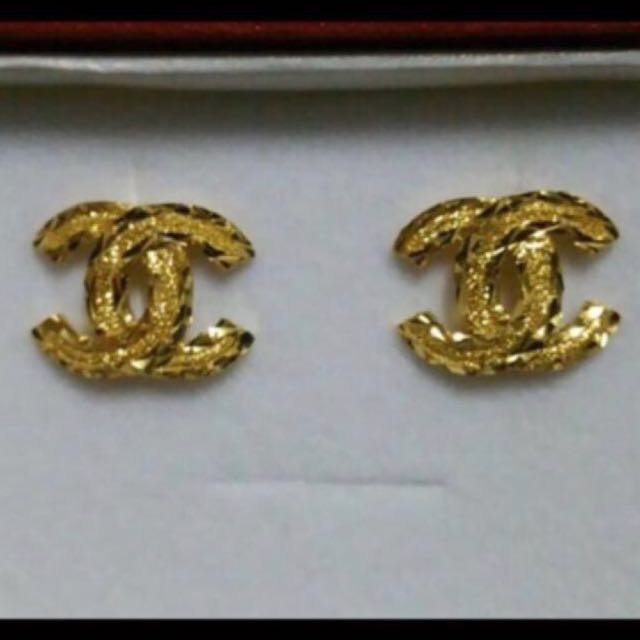 916 gold Chanel Earring