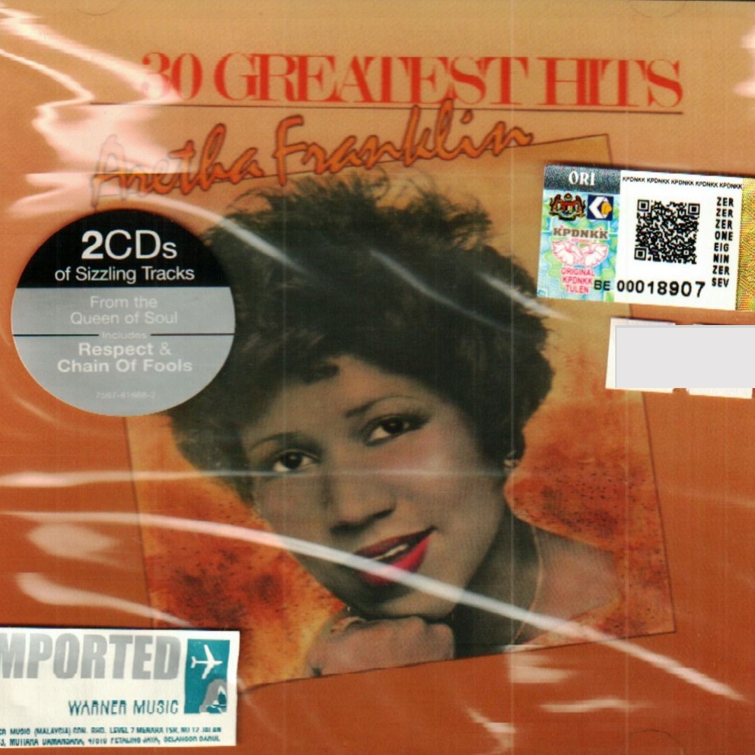 Aretha Franklin 30 Greatest Hits 2CD (Imported), Hobbies & Toys, Music & Media, CDs & DVDs on Carousell