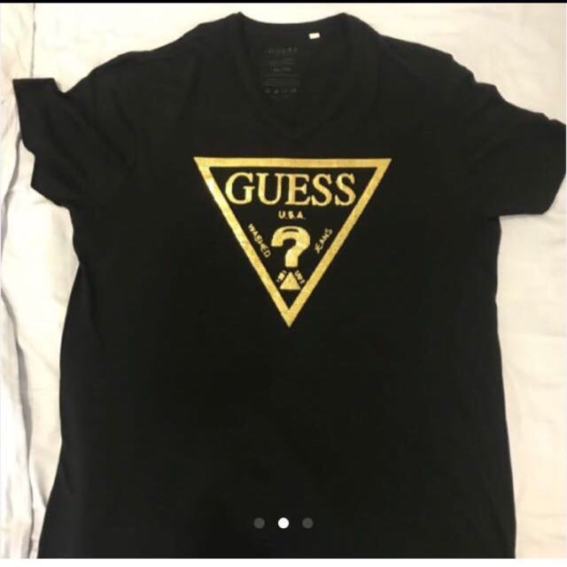 AUTHENTIC GUESS GOLD TEE