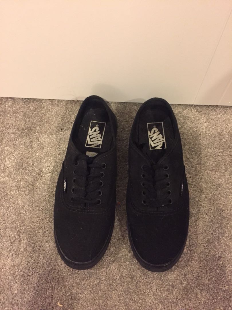 vans black slip on lo pro