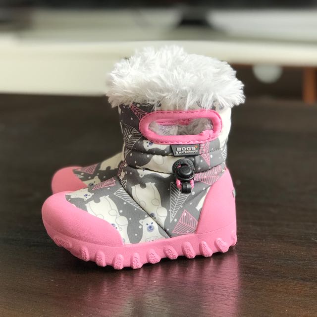 Bogs Baby Girl Waterproof Snow Boots 12 