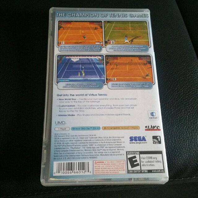 [CIB] Virtua Tennis 3 PSP Game, Video Gaming, Video Games, PlayStation
