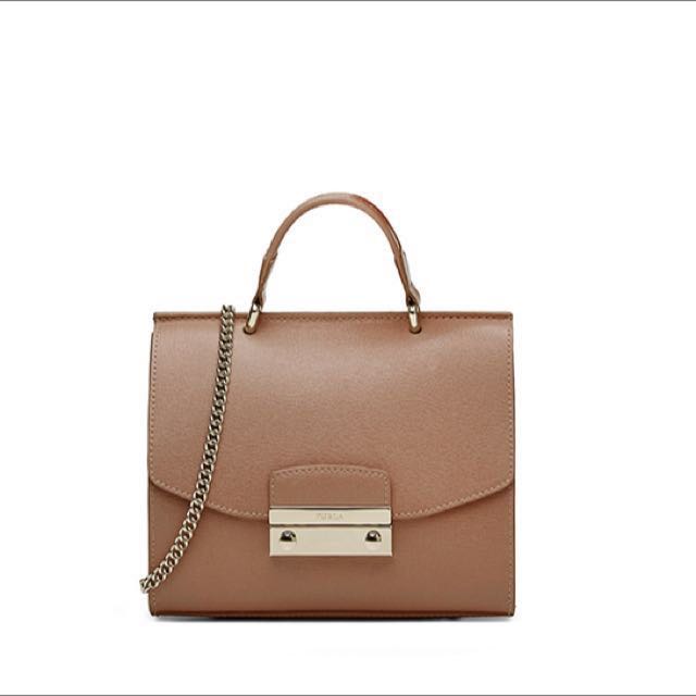 Furla Julia Top Handle In Cappuccino Luxury Bags Wallets on