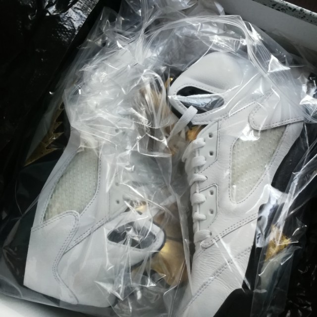 jordan 5 white gold