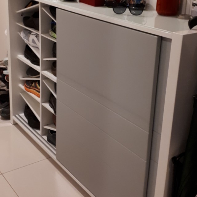 Shoe glass top, Furniture & Home Living, Furniture, Shelves