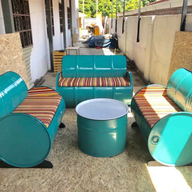 Tong drum sofa green petronas, Furniture & Home Living, Furniture ...