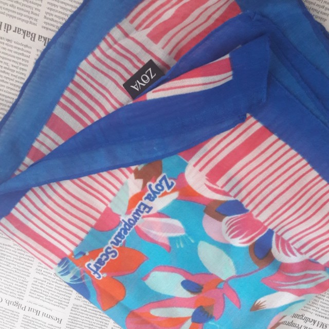 Jilbab Zoya Segiempat Motif Womens Fashion Muslim Fashion On