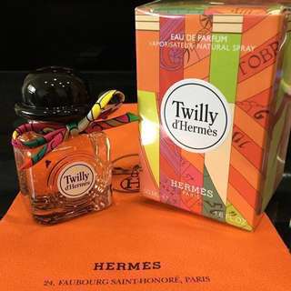 全新 Hermes twilly 淡香精 50ml 全新盒裝有封膜 附：緞帶、紙袋