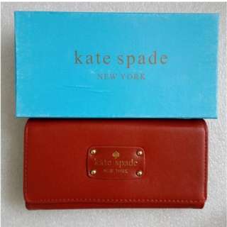 Kate Spade Long Wallet (Blue and Maroon)