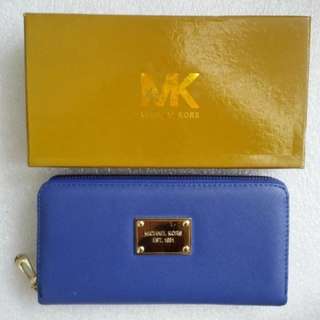 MK Long Wallet (Blue and Black)