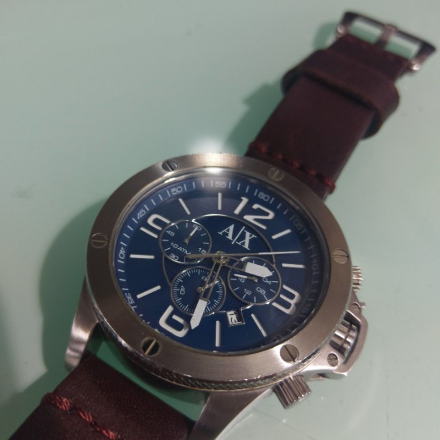quartz mens Chrono Watch AX1505 Navy 
