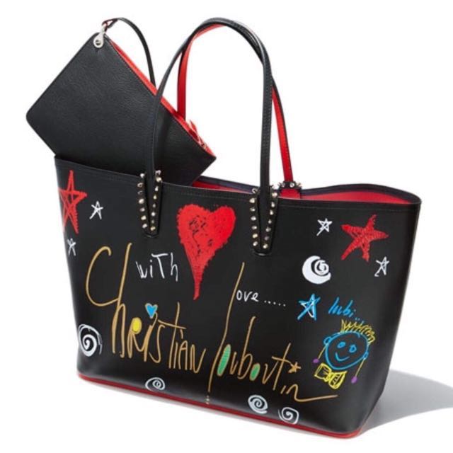 Christian Louboutin Paris Love Cabata Tote Bag