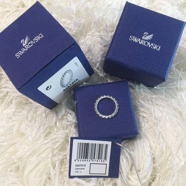 Swarovski Crystal Eternal Flower Open Ring, Brand Size 48 5534948  9009655349480 - Jewelry - Jomashop
