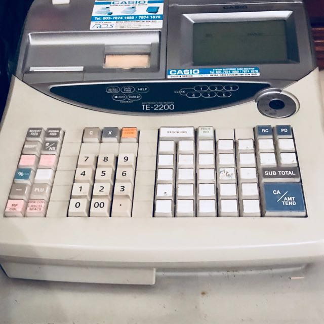 Casio te 2200 outlet cash register