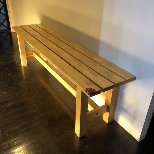Ikea Solid Birch Wood Bench Table Furniture Tables Chairs On Carousell