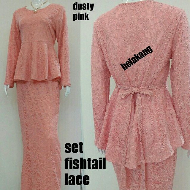 Kurung Peplum Lace Muslimah Fashion Dresses On Carousell
