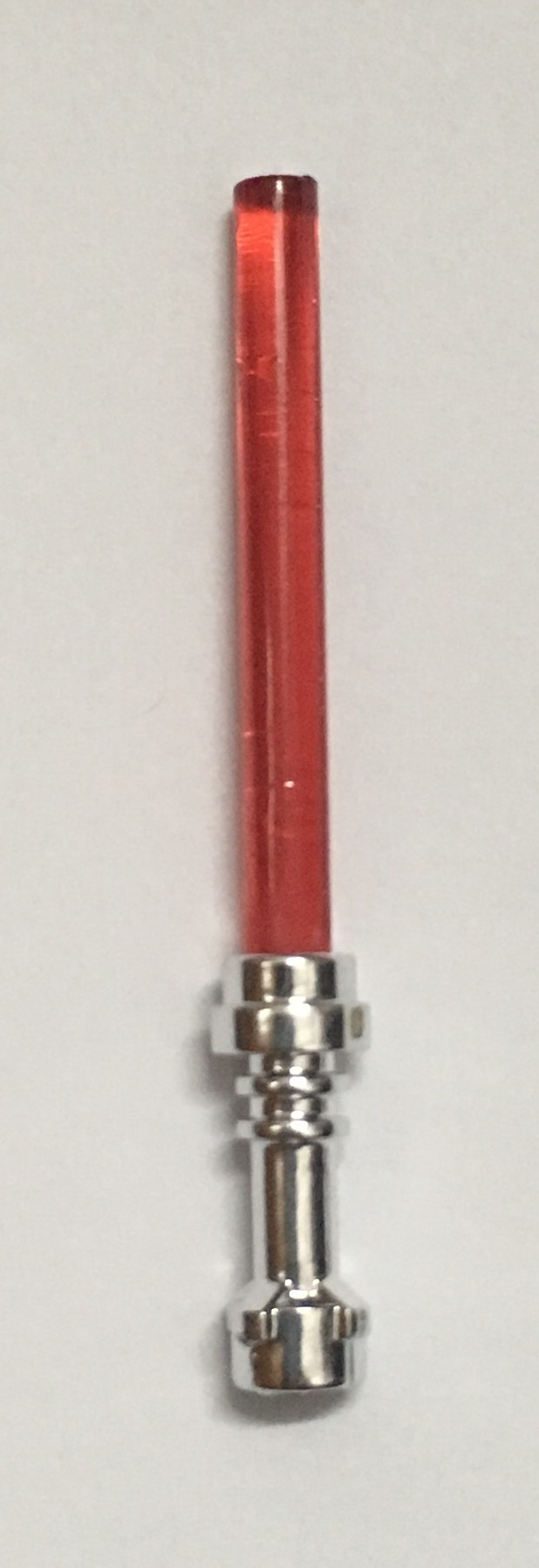 Red Lightsaber w/ Chrome Hilt Lego Star Wars Minifig Silver Weapon Original 