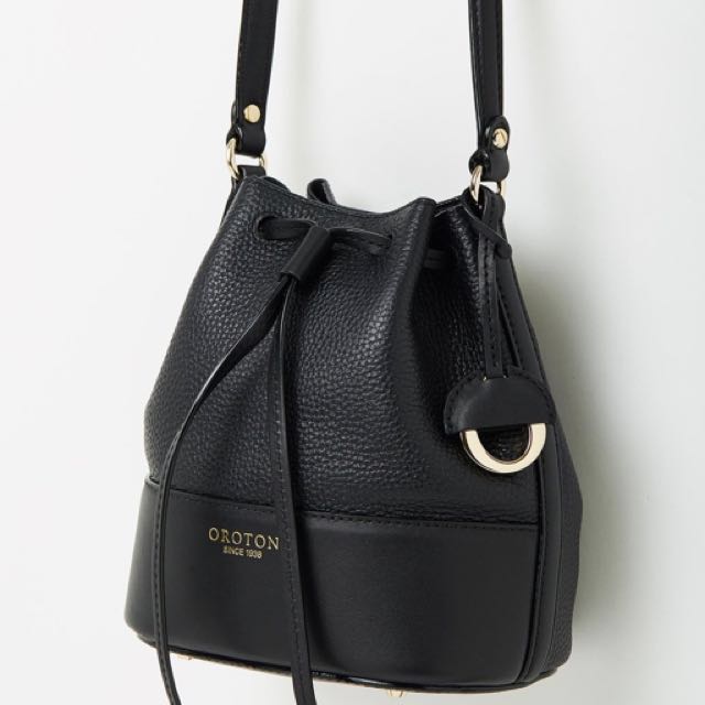 Oroton Berkeley Bucket Black Sling Bag Luxury Bags Wallets On Photo