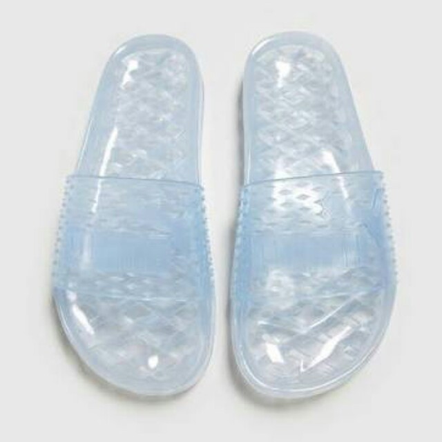 colorful jelly puma slides