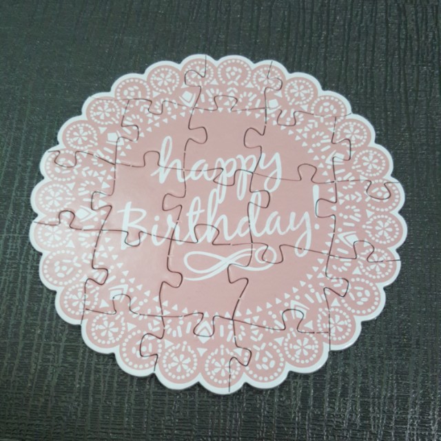 Puzzle Card (by typo): Happy Birthday!, Hobbies & Toys, Stationery