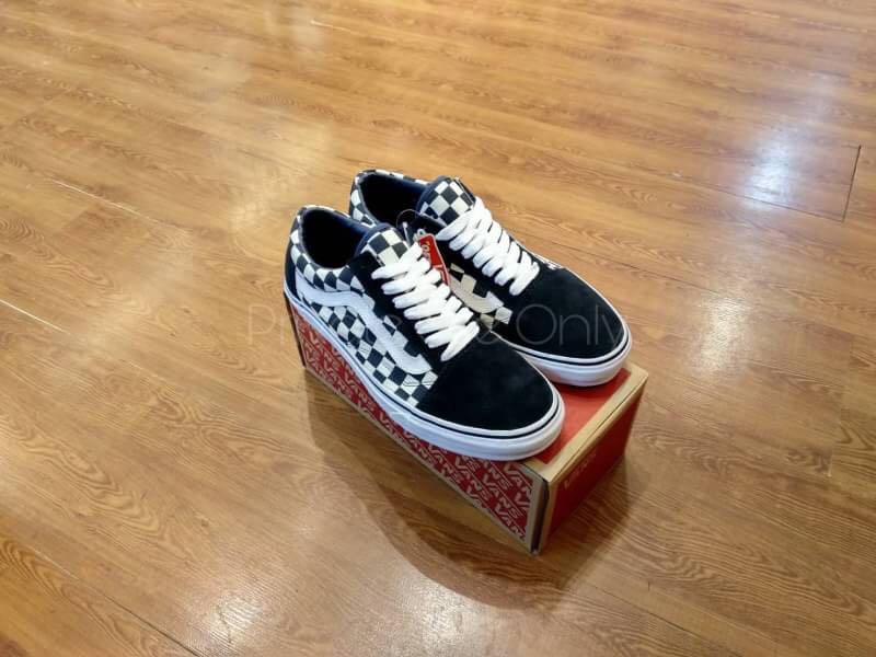 vans old skool indigo & chalk pink skate shoes