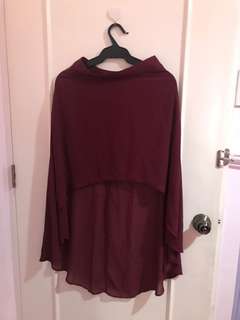 Forever 21 maroon skirt