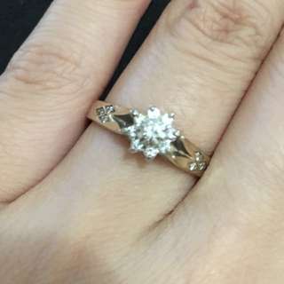 9CT Yellow Gold Diamond Engagement Ring
