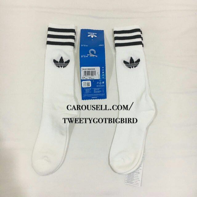 Adidas Solid Crew Socks (Category: Socks) located in Singapore. Submitted by tweetygotbigbird (Listing ID 125556738, Image 2). Description: 💯AUTHENTIC !! ( ask me for receipt if only you are 100% keen on getting ) EU 39 - 42 ✨1 for $9.90 2 for $18 ( Price inclusive of mail ) ✨real life pic ( 2nd picture ) - please do not steal my pictures !! No trades No extra pictures No extra measurements Chat to buy only if you are 💯Confirm in purchasing ! �