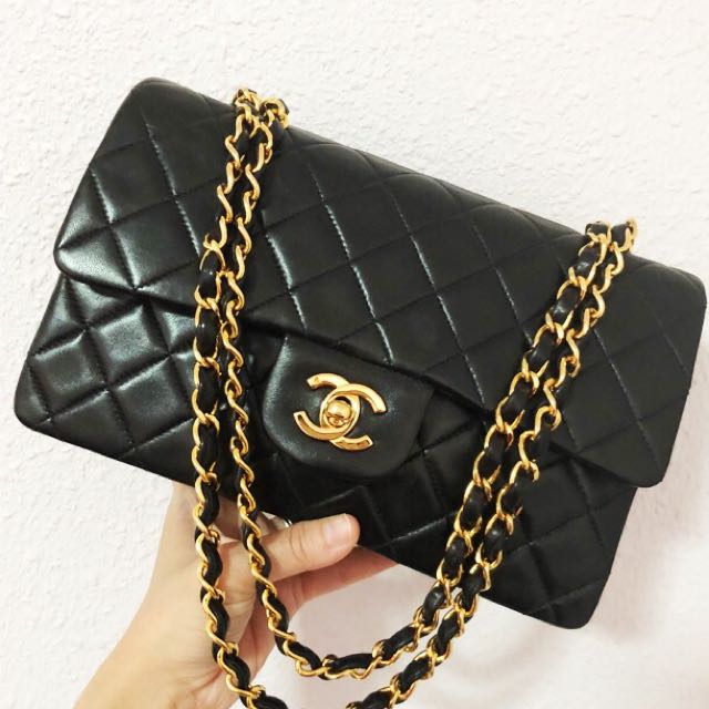 Chanel Chain Melody Flap Bag Quilted Caviar Small Black 1345011
