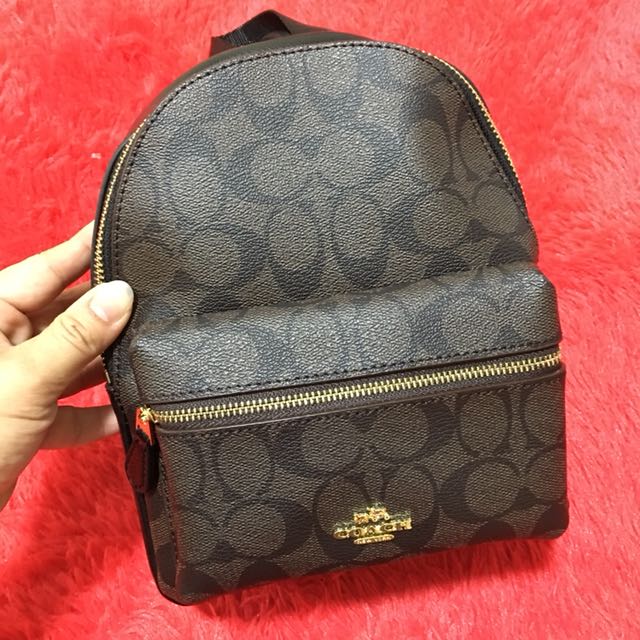 Coach pebble leather discount mini charlie backpack
