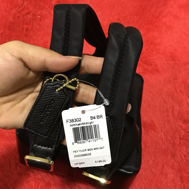 Coach Signature Mini Charlie Backpack in Pebble Leather F38302