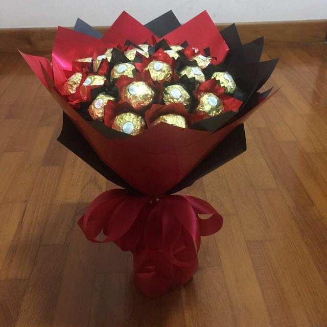 Ferrero Chocolate Bouquet Design Craft Handmade Craft On Carousell