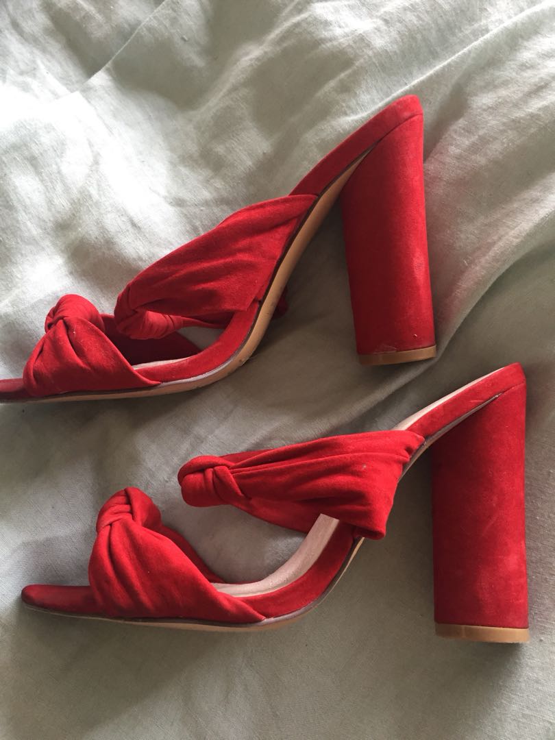 Kookai Red Heels, Women's Fashion 