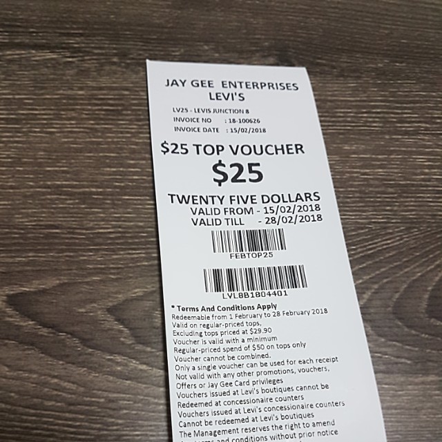 Levis voucher, Tickets & Vouchers, Vouchers on Carousell