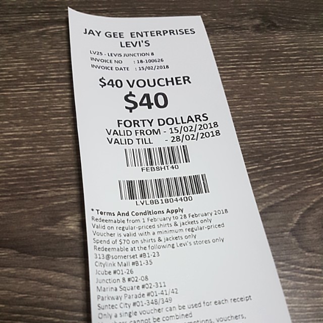 Levis voucher, Tickets & Vouchers, Vouchers on Carousell
