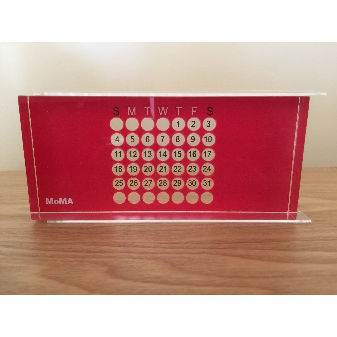 MoMA Perpetual Calendar Red (Limited Edition), Hobbies & Toys