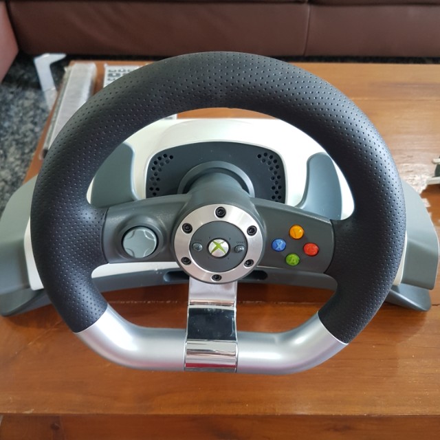 Original Xbox 360 Steering wheel set, Video Gaming, Gaming Accessories