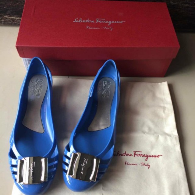 Salvatore Ferragamo Bermuda Jelly flats shoes blue