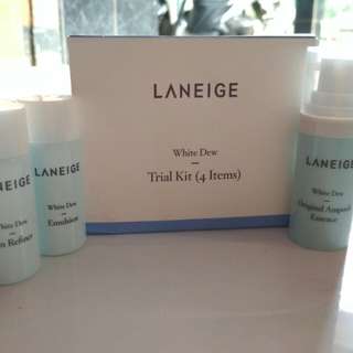 Laneige white dew trial kit