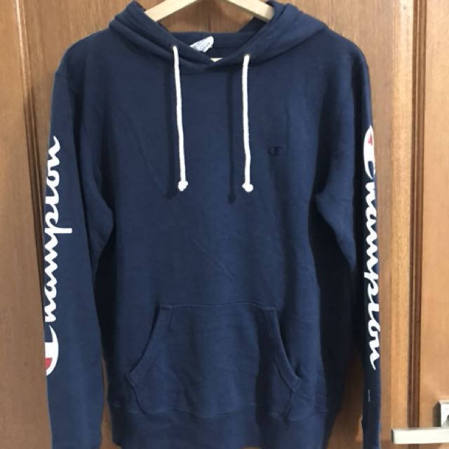 champion hoodie side logo