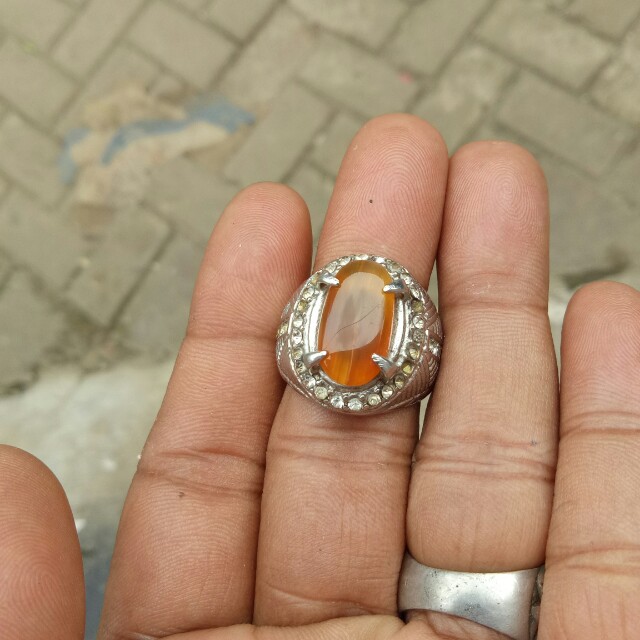 Cincin Batu Akik Sulaiman Madu Kristal Men S Fashion Men S