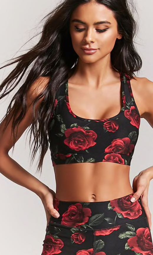 rose sports bra