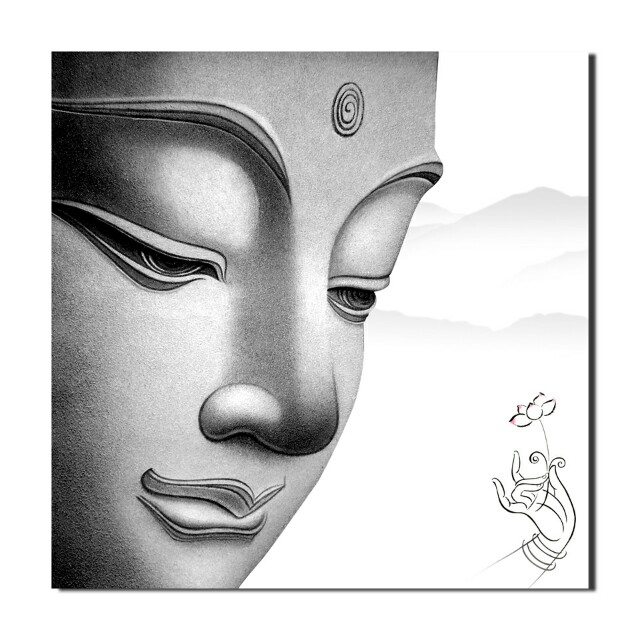 Buddha Face Canvas Painting Furniture Home Decor On Carousell