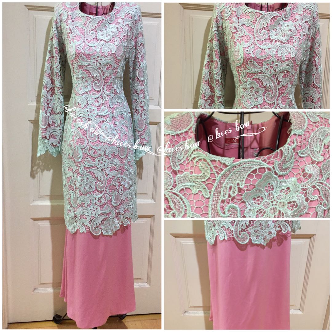 baju kurung moden lace prada