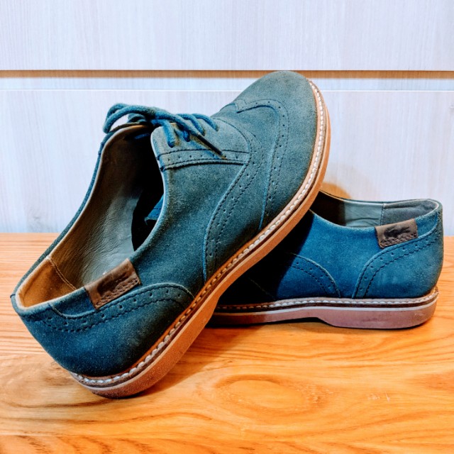 lacoste blue suede shoes