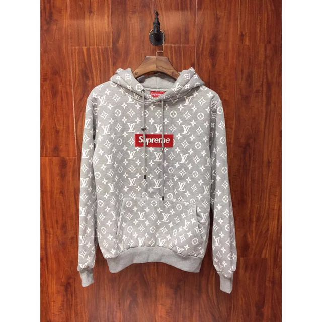 white supreme lv hoodie