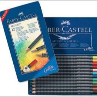 [SALE] FABER-CASTELL Art Grip Colour Pencil Tin 12