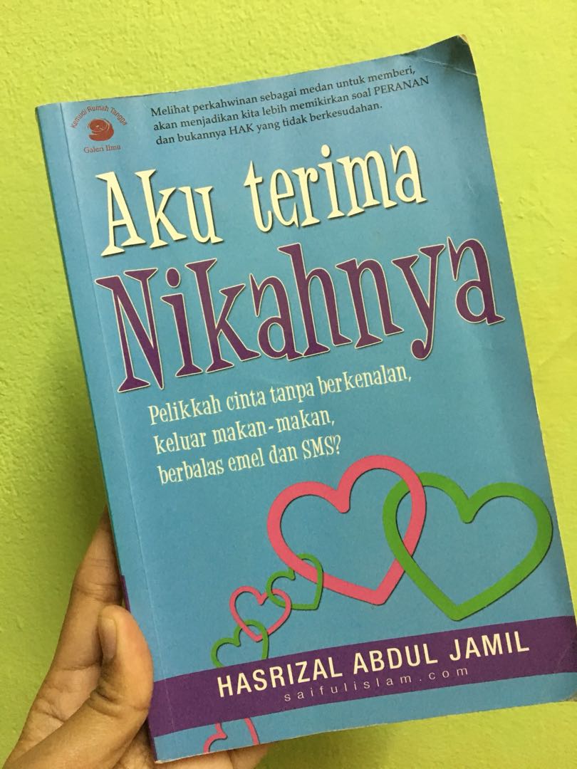Aku Terima Nikahnya By Hasrizal Abdul Jamil Books Stationery Books On Carousell