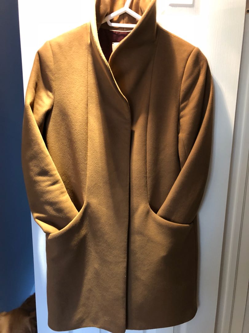 Aritzia Wilfred Cocoon Coat Camel XS 200 Women s Fashion