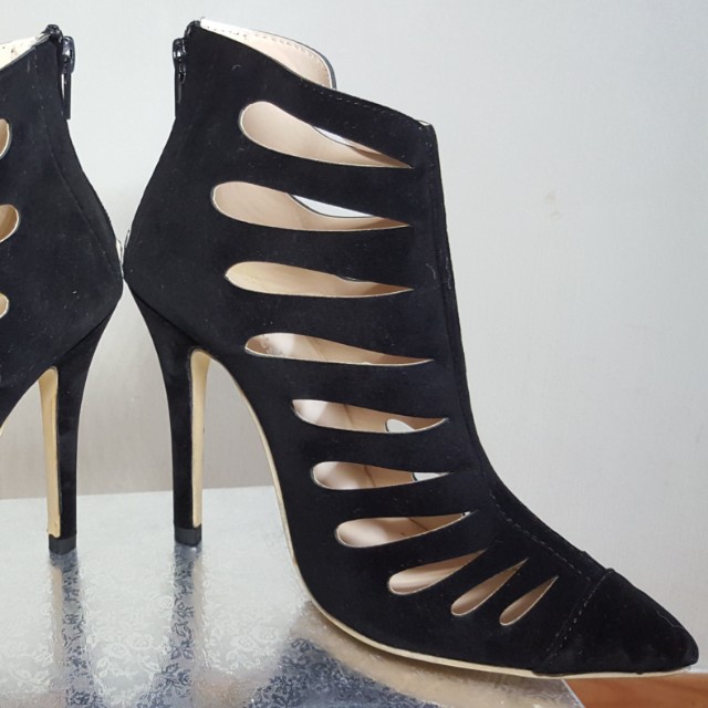 Black Gladiator Ankle Boot Heels FOR SALE